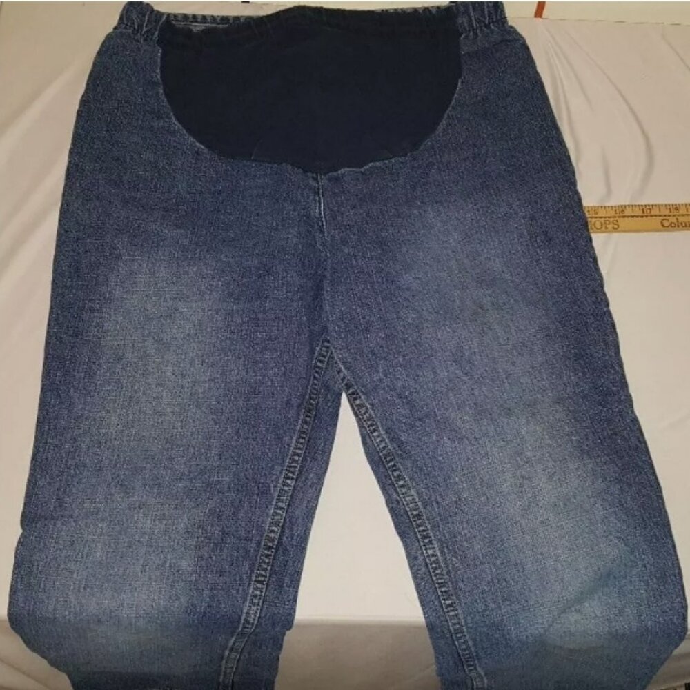 MEDIUM MOTHERHOOD MATERNITY DK BLUE WASH STRAIGHT FIT COMFORTABLE JEANS RS 40310